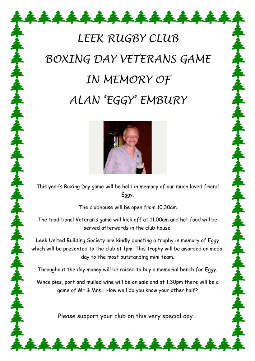 Boxing Day Veterans Game In Memory Of Alan Eggy